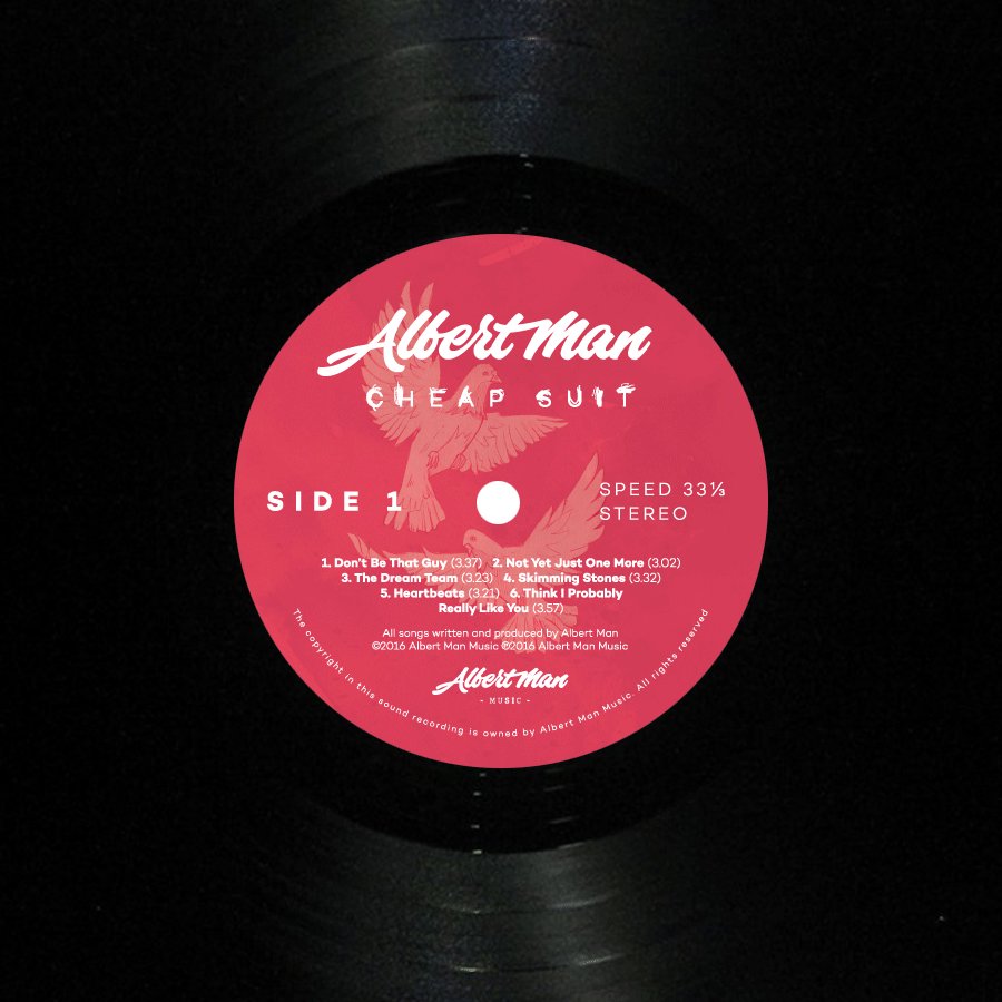 Cheap Suit vinyl sticker side 1 design